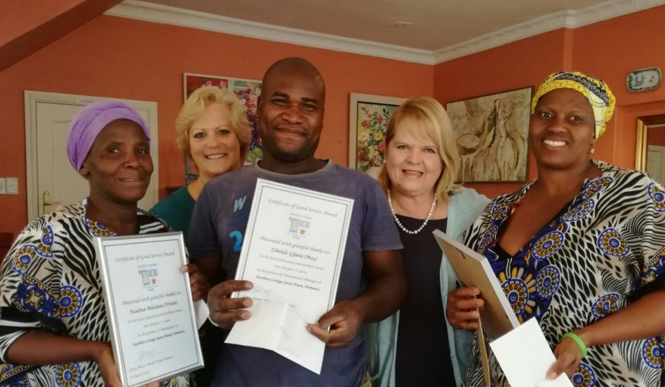 Eastbury Cottage Staff receive good service awards